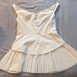 Showpo White Off-Shoulder Mini Dress